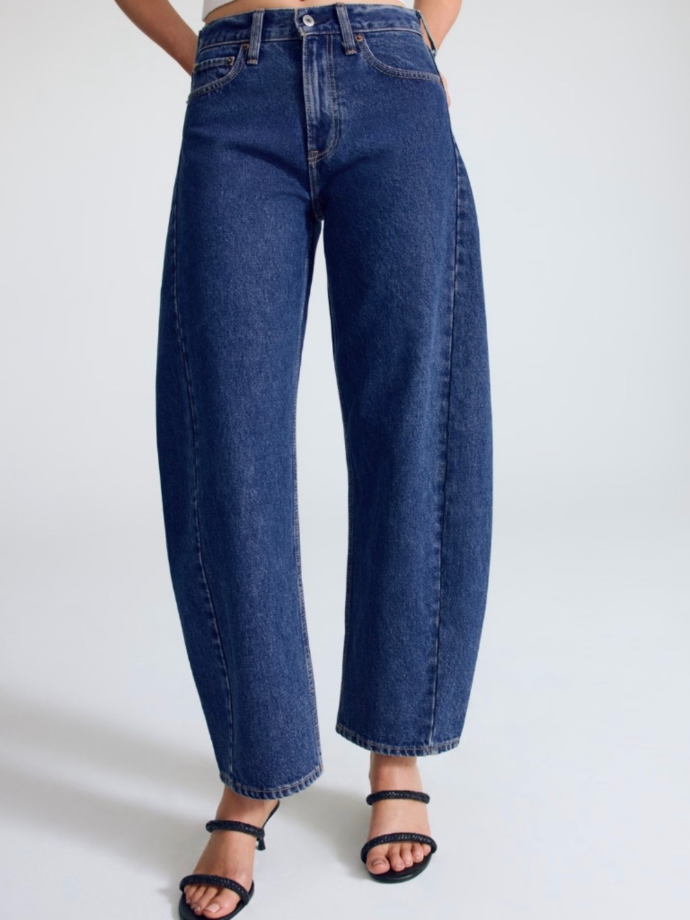 Abercrombie &fitch barrel jeans  ankle cropped barrel size 29 - Picture 14 of 16